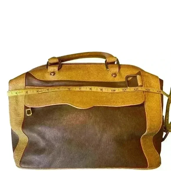 Rebecca Minkoff Satchel. Two Toned. Leather Tan and Brown color. - Picture 2 of 14